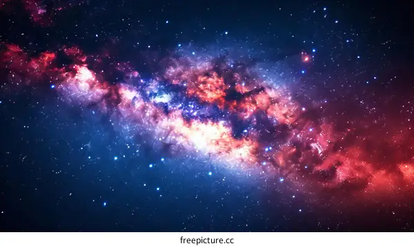 Amazing Space Galaxy with Stars and Nebula