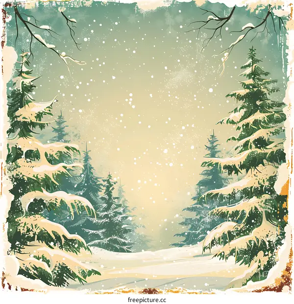 Vintage winter background