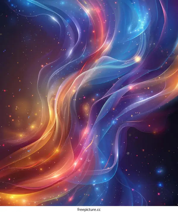 Colorful abstract glowing futuristic wavy background