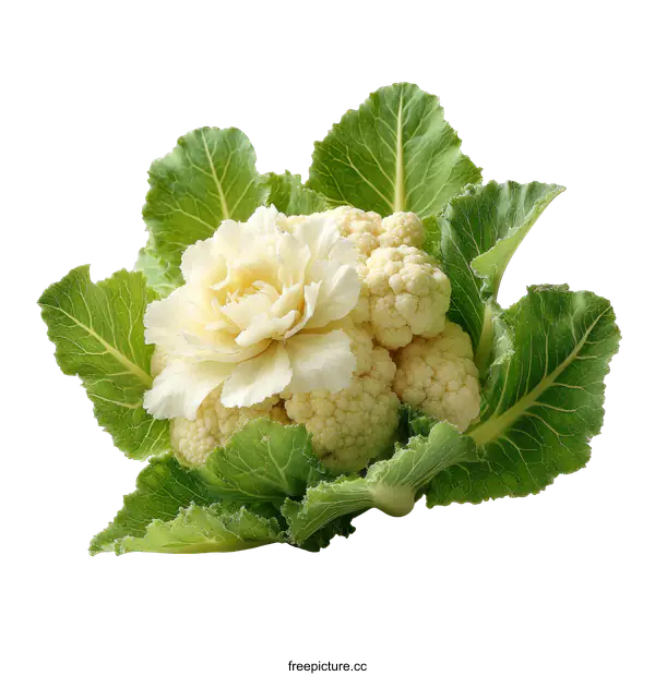 [Transparent Background PNG]Closeup of a Decorative Cauliflower