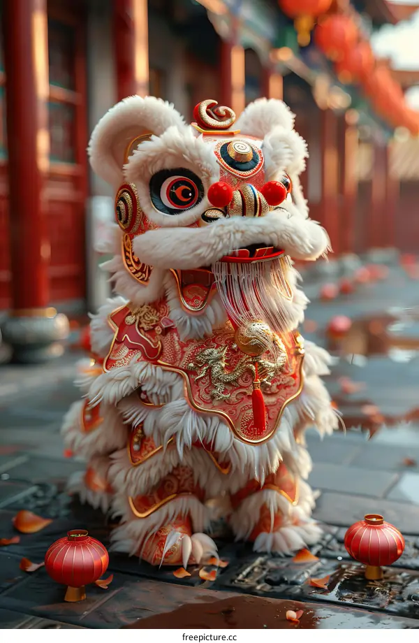 Lion Dance Performance in China