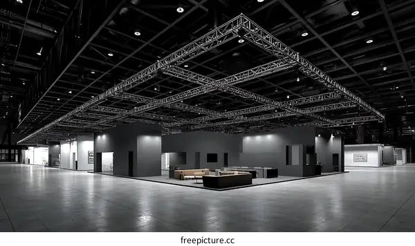 Exhibition Hall Interior Design with Metal Structure