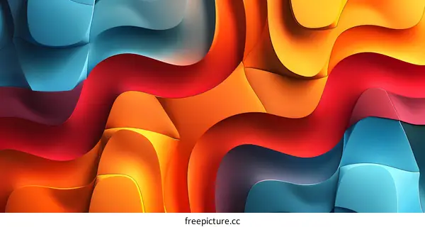 Abstract Colorful Wavy Background