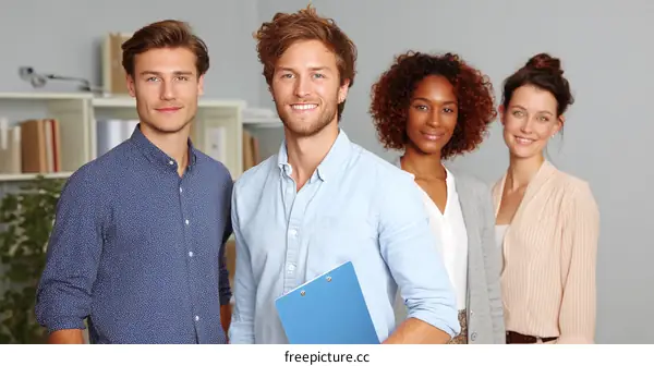 Business Team Portrait in Professional Attire