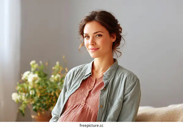 Beautiful Pregnant Woman Portrait
