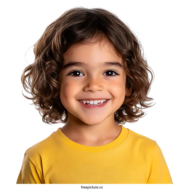 [Transparent Background PNG]Smiling Child Portrait on transparent background