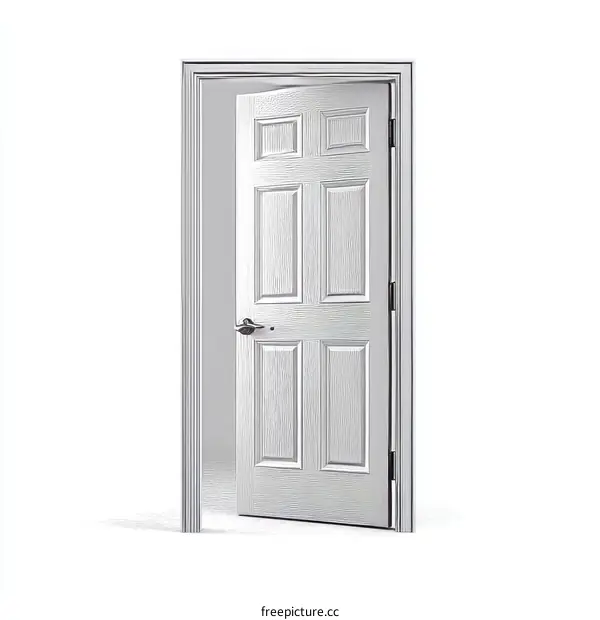 Open White Doorway Illustrative