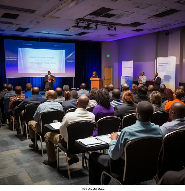 African American business people in a conference room