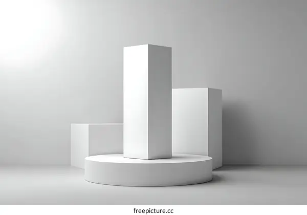 Abstract Geometric Shapes Minimalist Scene