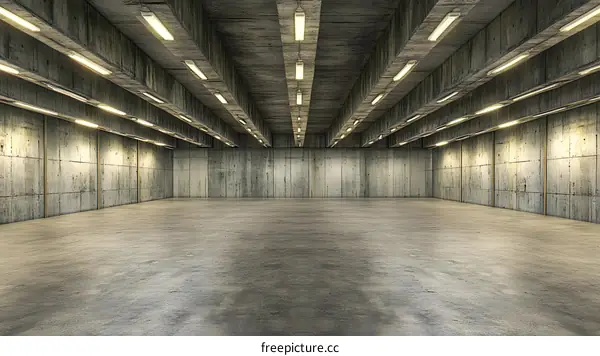 Empty Concrete Room Interior Design