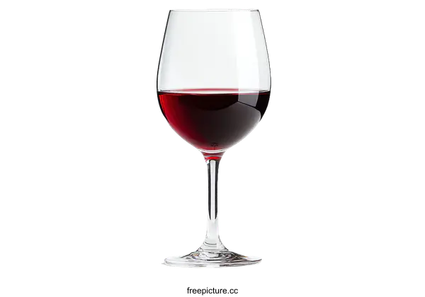 [Transparent Background PNG]Red Wine Glass Filled with Drink