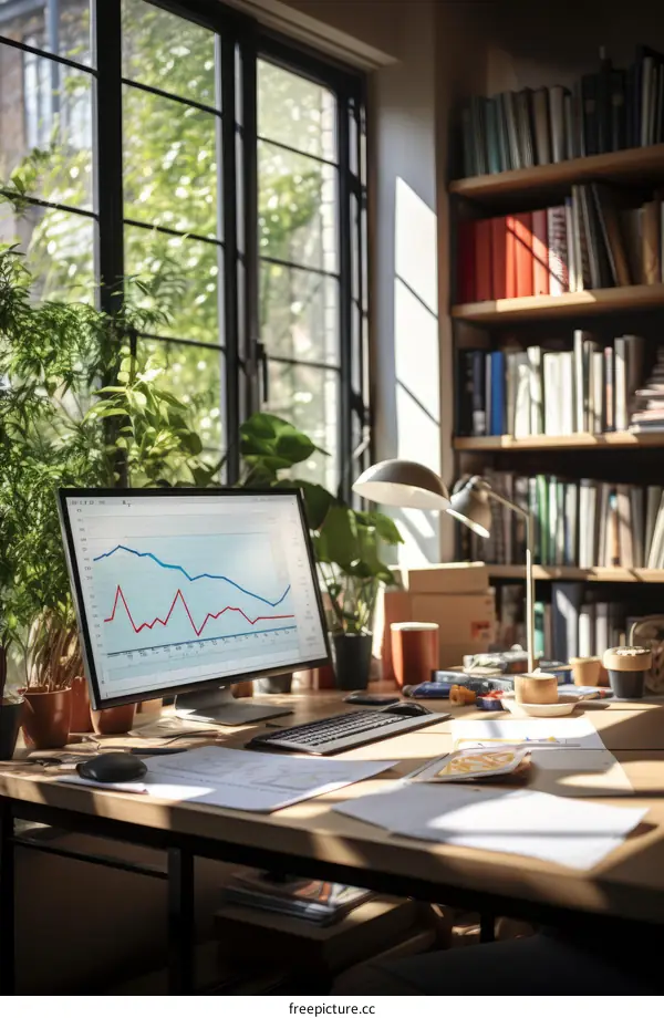 Home Office with Workspace and Productivity Tools