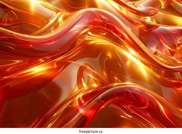 Golden Abstract Flowing Texture