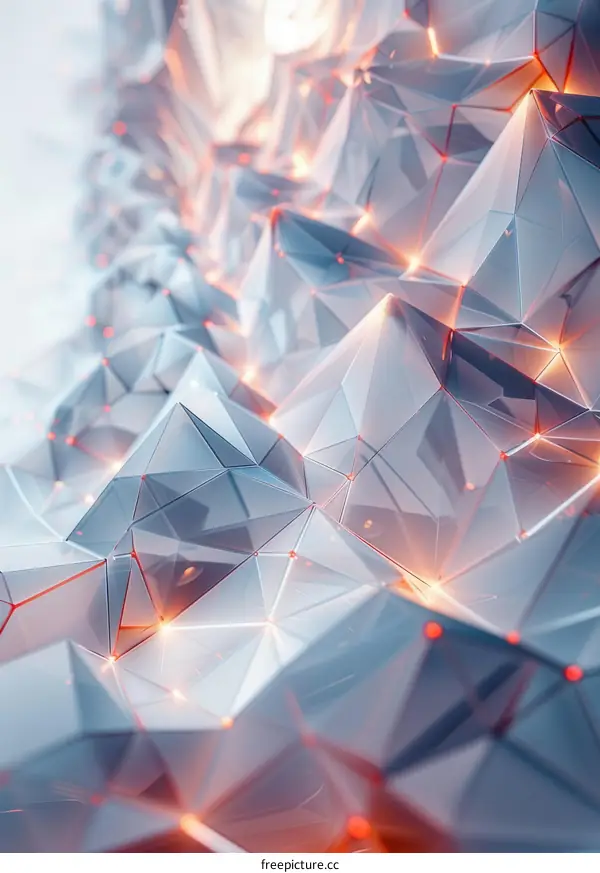 Modern Geometric Crystalline Patterned Background