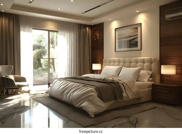 Modern Minimalist Style Bedroom Renderings