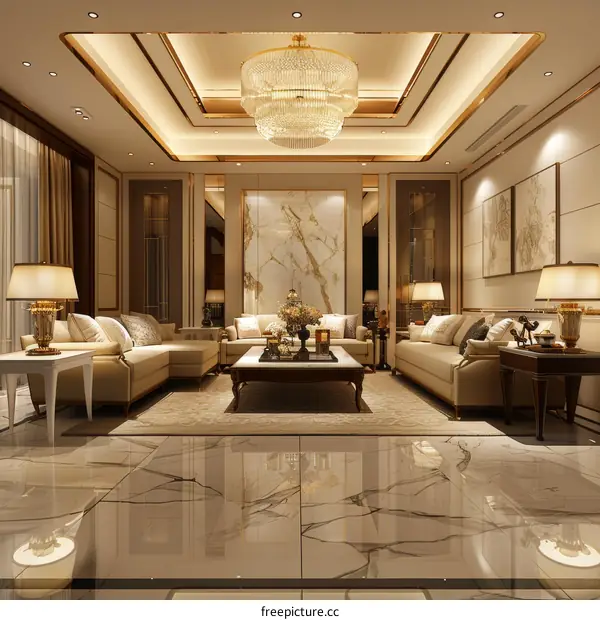 Elegant Modern Living Room Design with Luxurious Decor