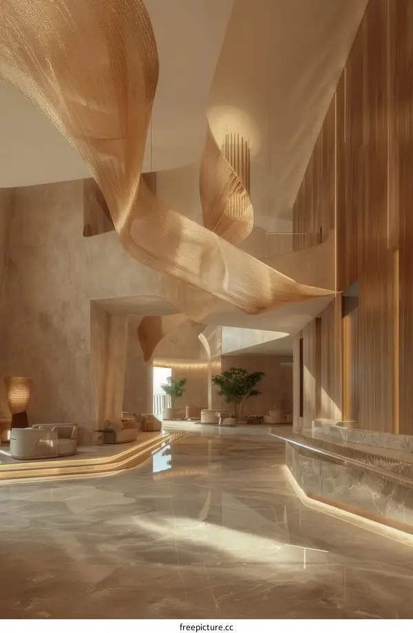 Modern Elegant Hotel Lobby Interior Design
