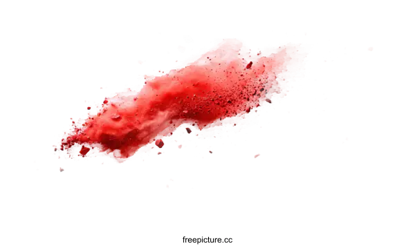 [Transparent Background PNG]Red Pigment Explosion Abstract Background