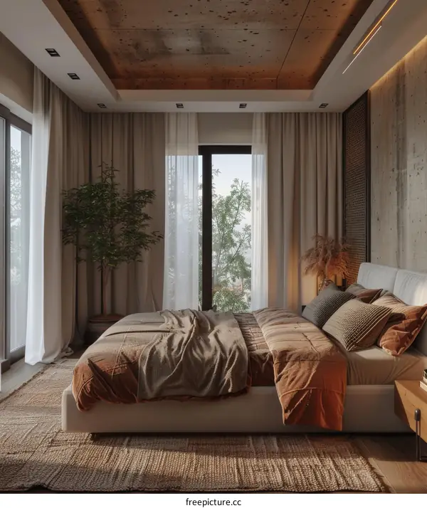 Modern Bedroom Interior Design Illustration