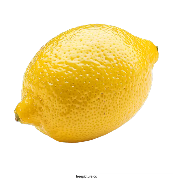 [Transparent Background PNG]Single Fresh Lemon on White