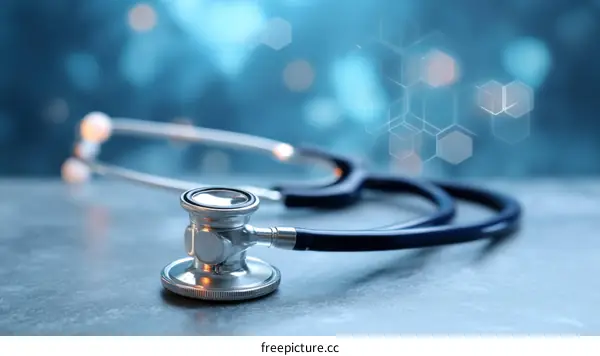 Medical Stethoscope on a Table Top