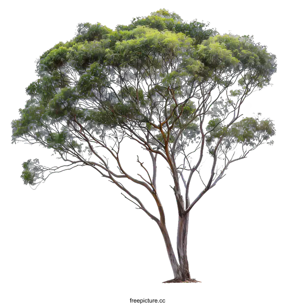 [Transparent Background PNG]Green Tree Isolated on White Background