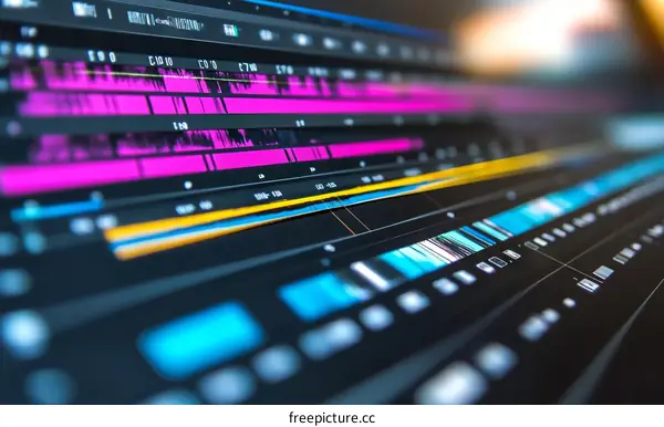 Digital Audio Workstation Interface Close-up