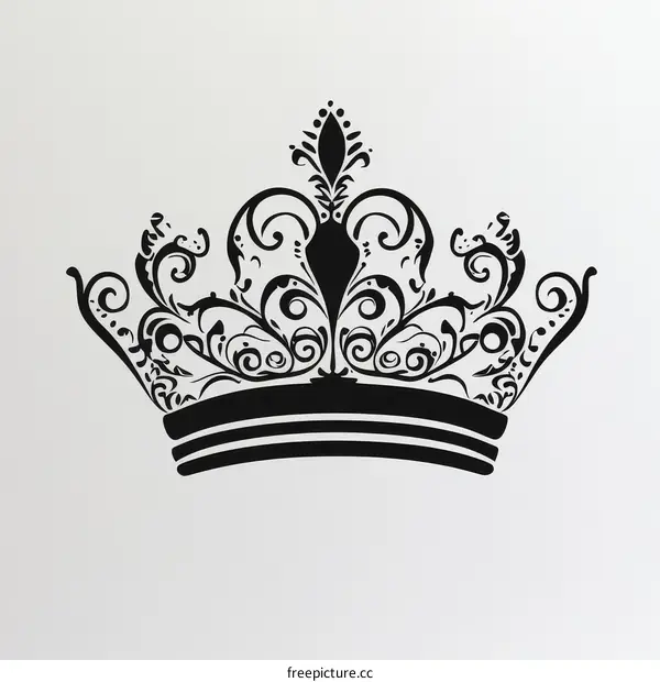 Ornate Crown Design Illustration
