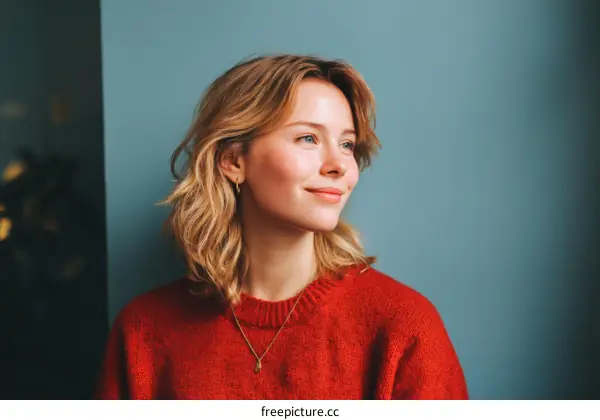 Closeup Portrait of a Caucasian Woman