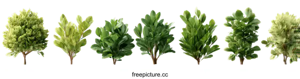 [Transparent Background PNG]Decorative Small Plants Arrangement on White Background