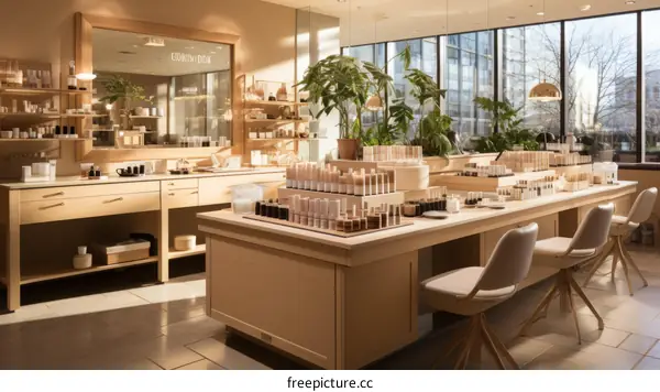 A Modern Minimalistic Makeup Store Interior