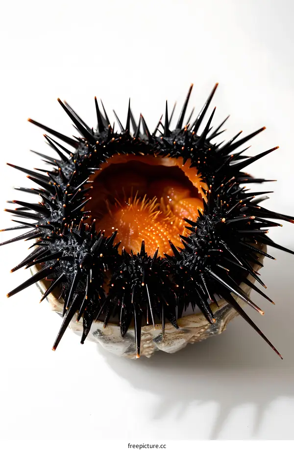 Fresh Sea Urchin on a Plate