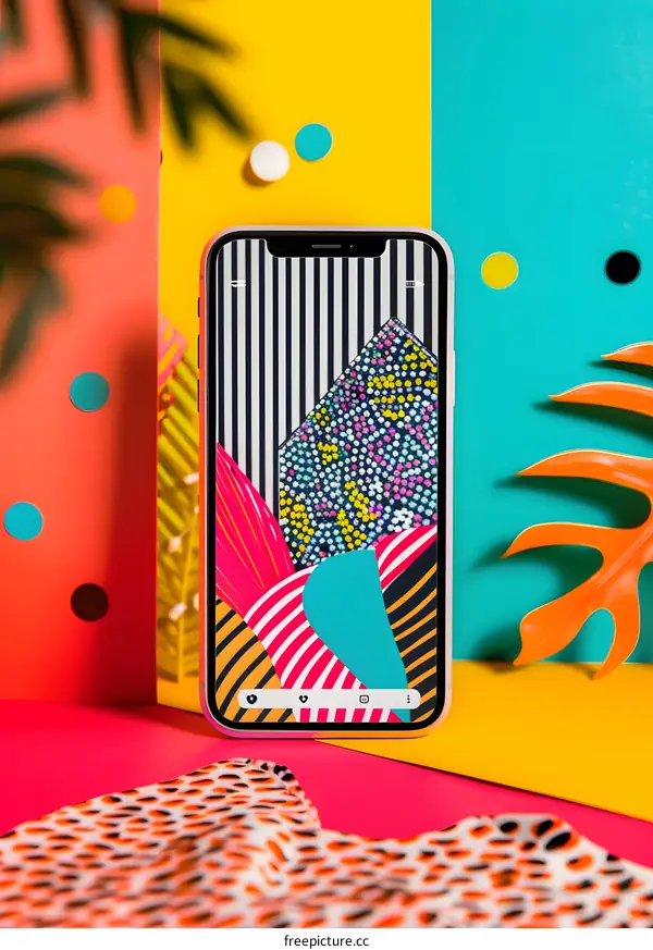 Colorful Abstract Phone Background Design