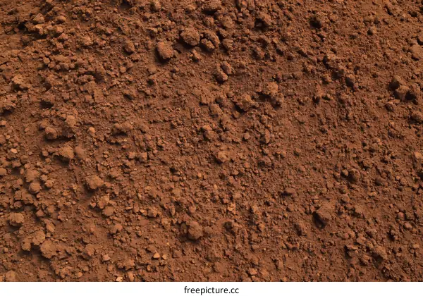 Closeup View of Brown Soil Texture