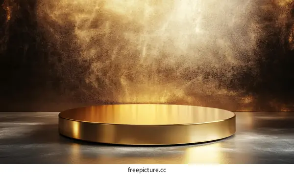 Golden Round Product Display Stage