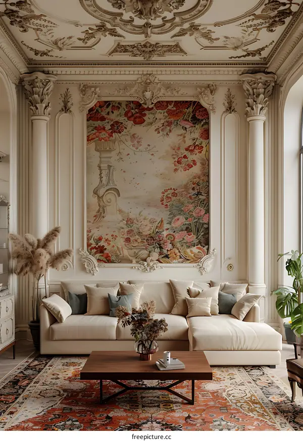 Living room in retro style