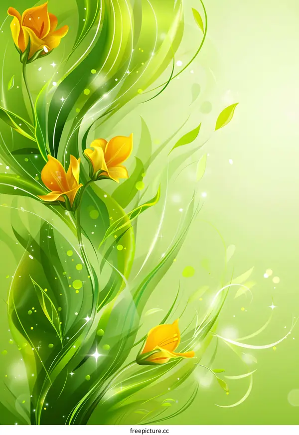 Green floral background