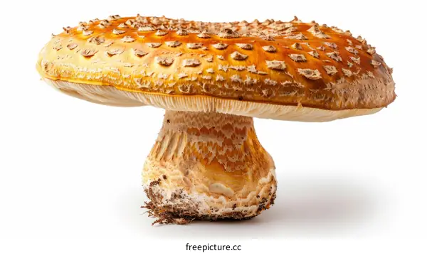 Close-up of a Large Orange Mushroom