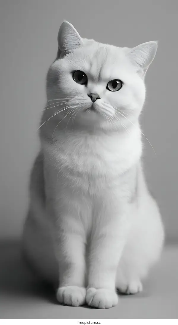 Elegant British Shorthair Cat Portrait