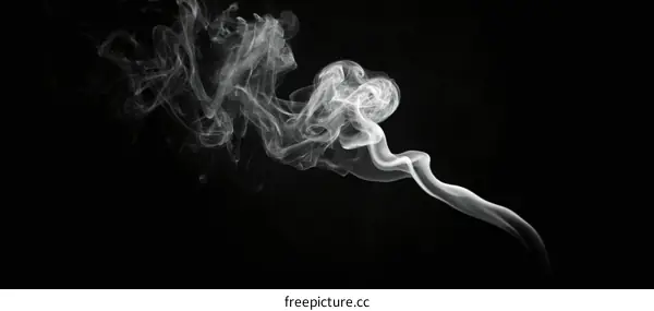 Abstract Smoke Patterns on Black Background