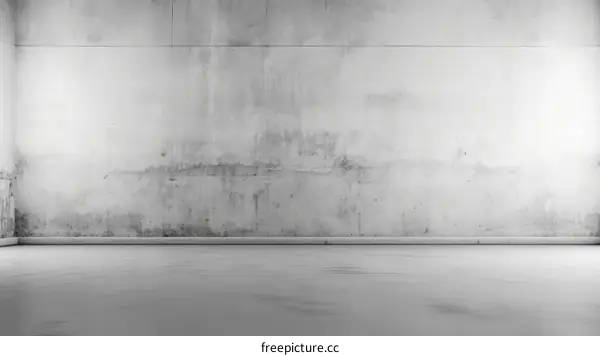 Grunge Concrete Room Interior with Rays of Light