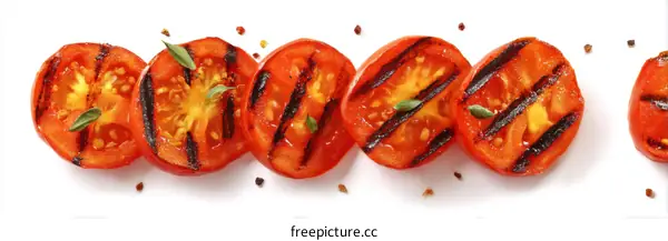Grilled Tomato Slices with Herbs