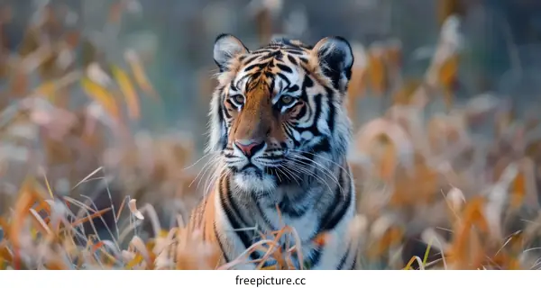 An awe-inspiring image of a tiger in its natural habitat