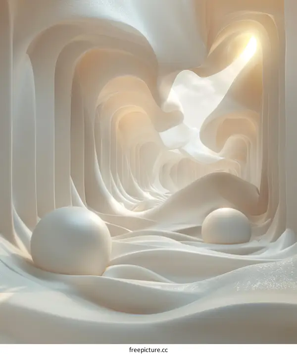 Organic Sci-Fi Cave Corridor