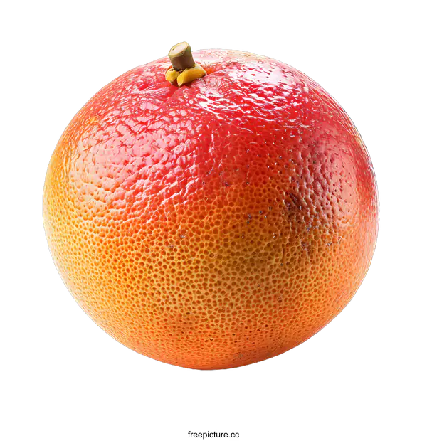 [Transparent Background PNG]Single Ripe Grapefruit on White Background