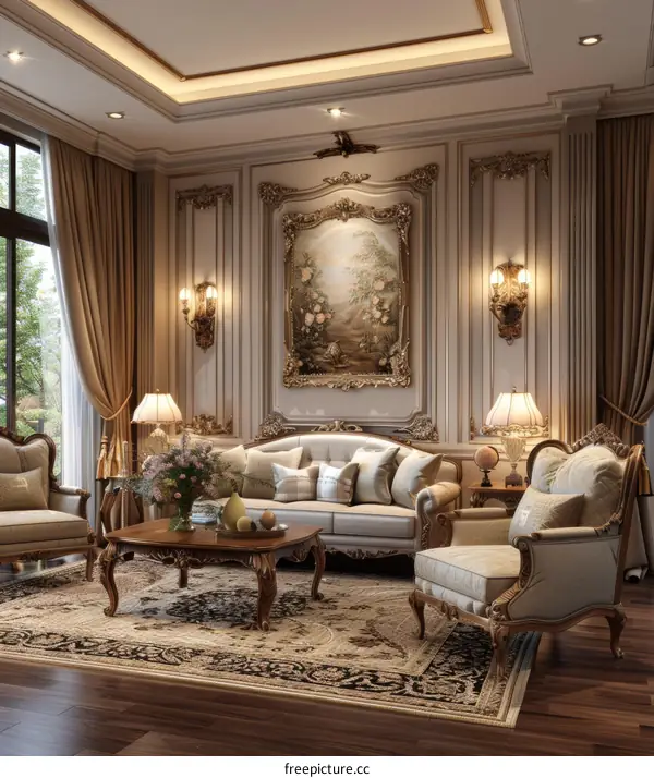 Elegant Living Room Interior Design