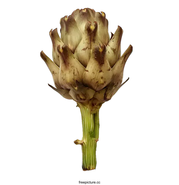 [Transparent Background PNG]Single Artichoke on White Background