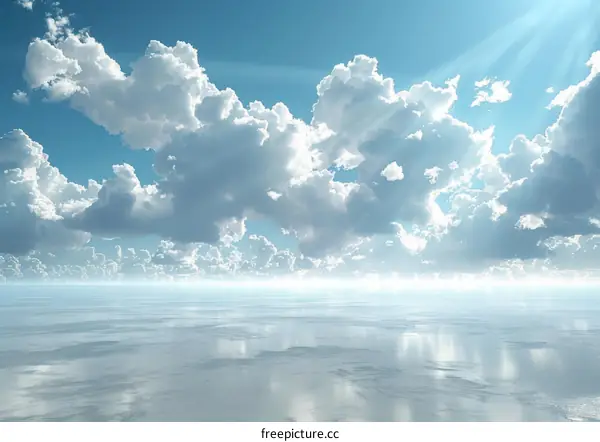 Heavenly Cloudscape Over Serene Waters
