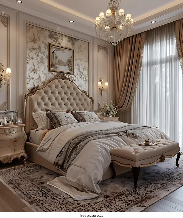 European-style luxury bedroom