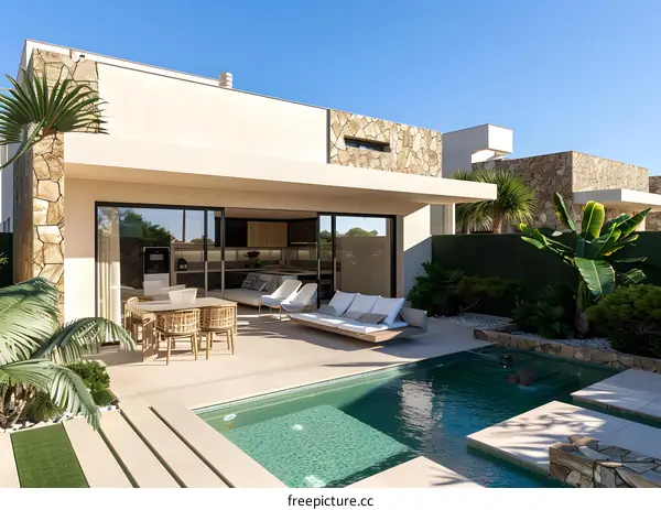 Modern Villa with Swimming Pool and Patio